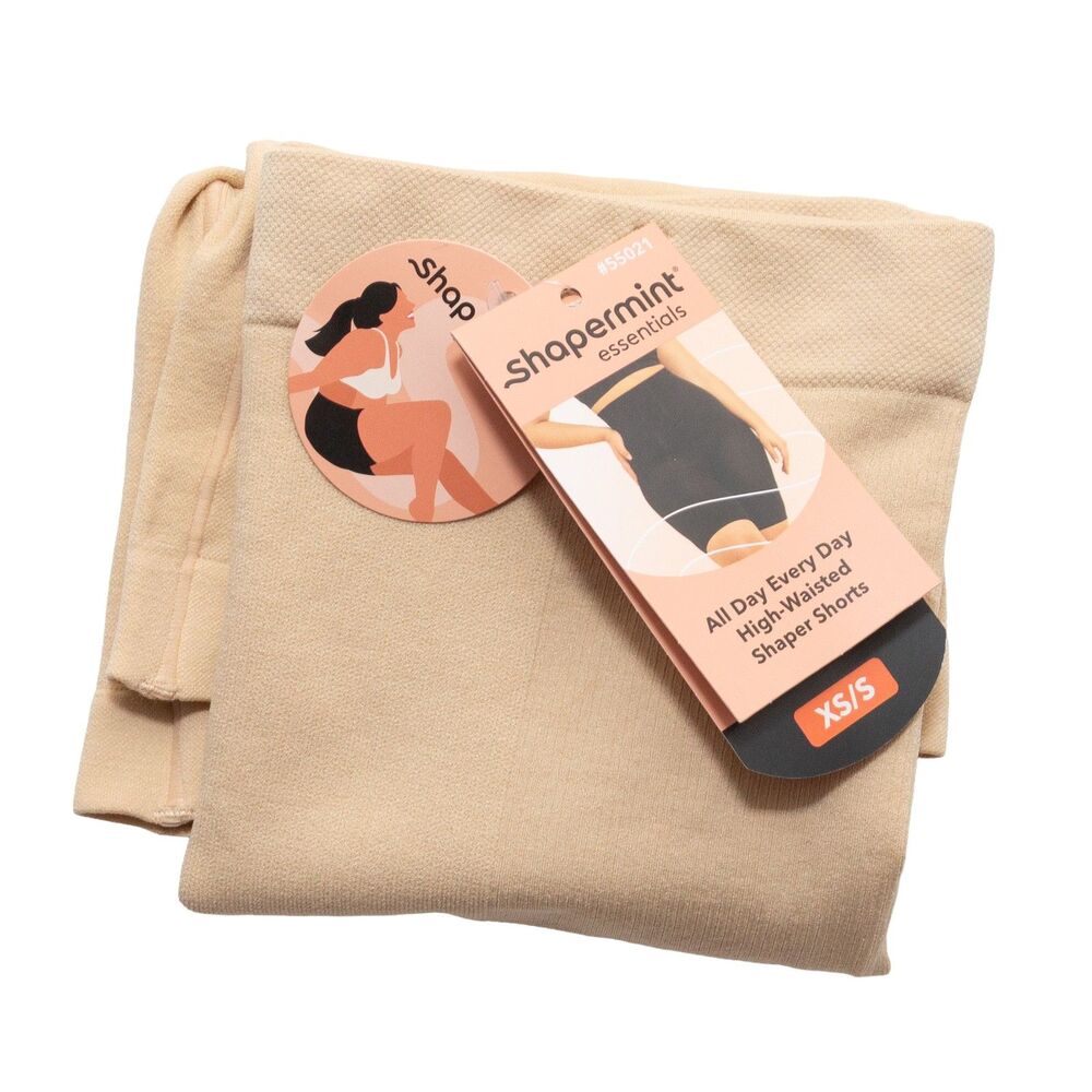 Shapermint XS S Essentials All Day Every Day High-Waisted Shaper Shorts Nude - Picture 8 of 8